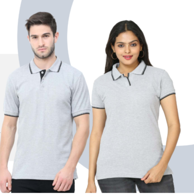 First Leaf Tshirt - Grey With White Tipping