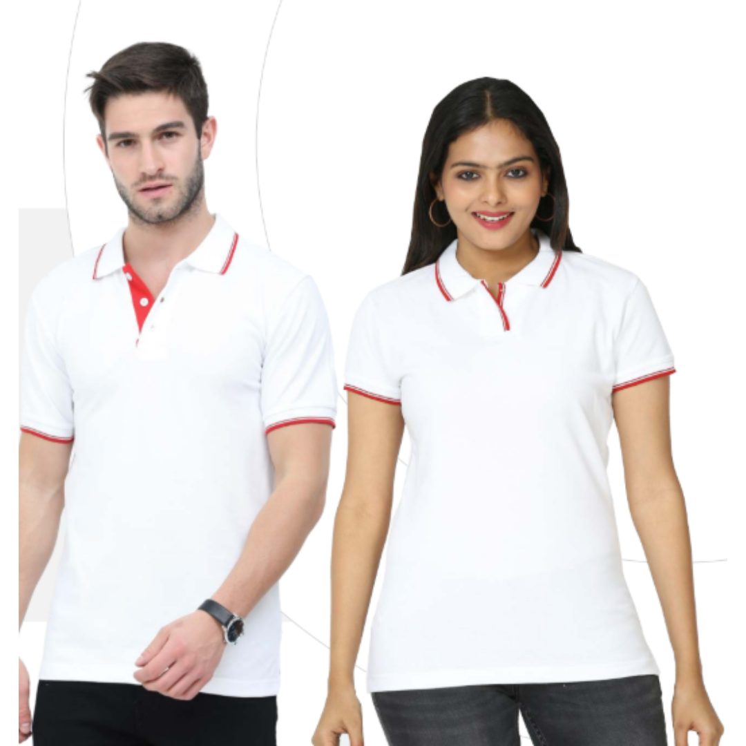 First Leaf Tshirt - White with Red Tipping