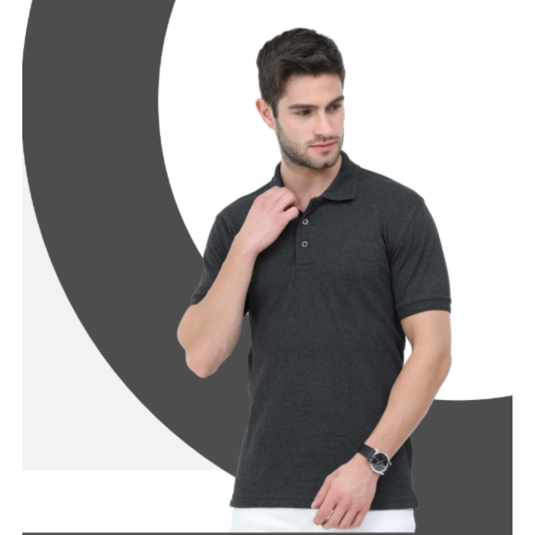 First Leaf Tshirt - Jacquard Grey with Jacquard Collar