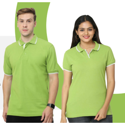 First Leaf Tshirt - Olive Green With White Tipping