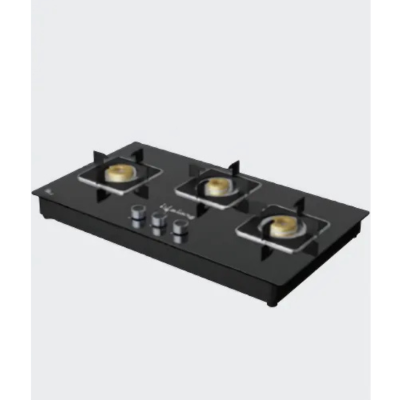 LLHT003 Lifelong Lexus Manual Ignition, 3 Burner Counter Top Hob Top Gas Stove with Toughened Glass Top, ISI Certified