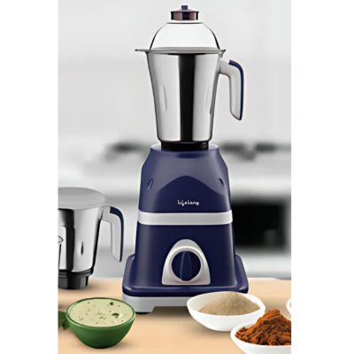 LLMG800 Lifelong Regal 500 W Mixer Grinder (White, Blue, 2 Jars)