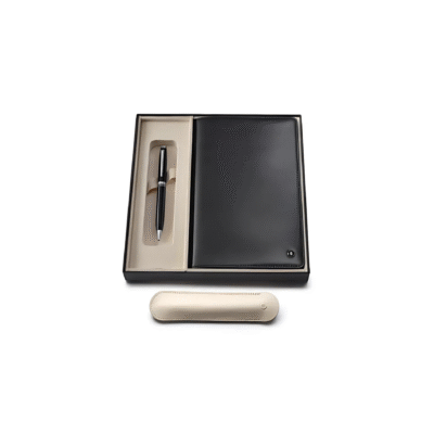 Lapis Bard - Gift Set Lapis Bard Contemporary Dark Ballpoint  Pen and Mayfair Leather Notebook Jacket